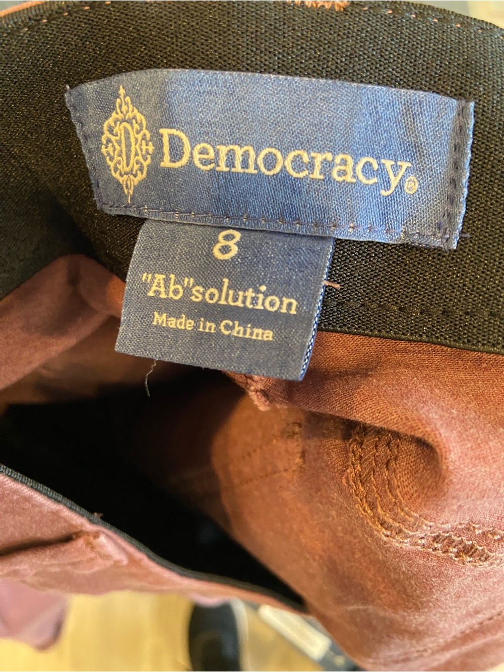 NWT Democracy AbSolution Ankle Skimmer Pants Trousers Mauve Rose Women's Size 8 - Picture 5 of 7